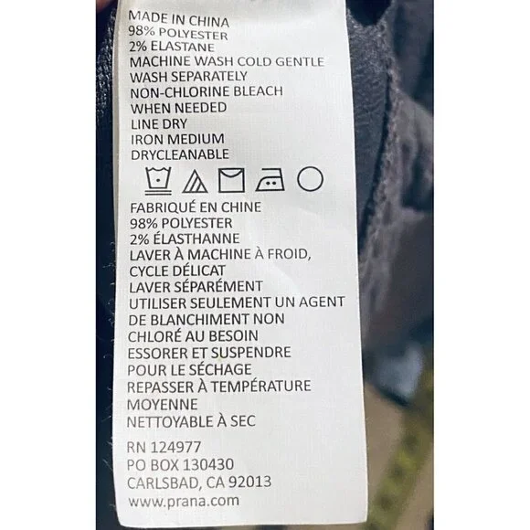 Prana Sweatshirt Womens XL Gray Dimension Hemp Boat Neck Cropped Textured Yoga - Picture 6 of 7